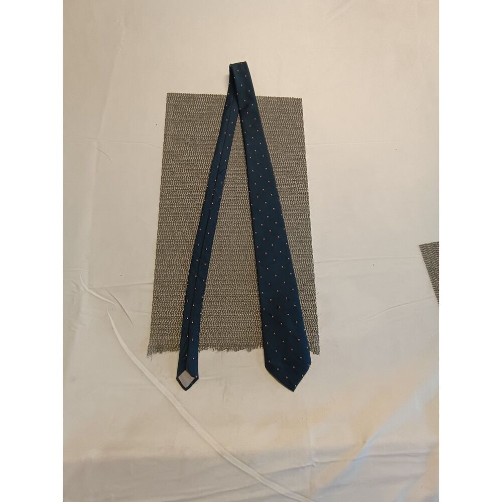 Vintage Johnny Carson Men's Necktie Retro 1970s Geometric Teal